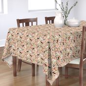 horse multi coat floral horses fabric neutral