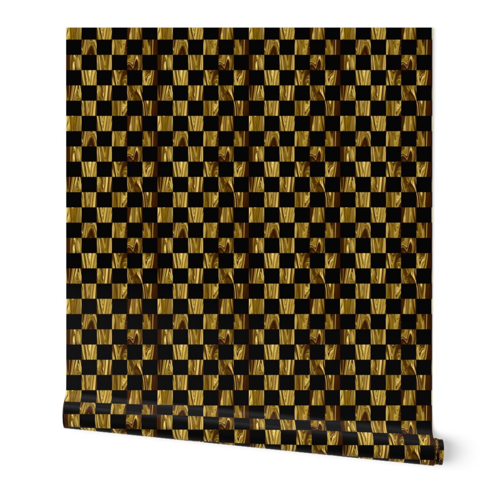 LG - Large Precious Metal Gold and Black checkerboard