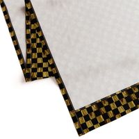 LG - Large Precious Metal Gold and Black checkerboard