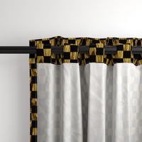 LG - Large Precious Metal Gold and Black checkerboard