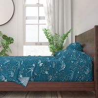 Dinosaur Fossils - Teal - Large scale