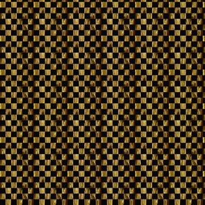 LG - Tiny Precious Metal Gold and Black checkerboard