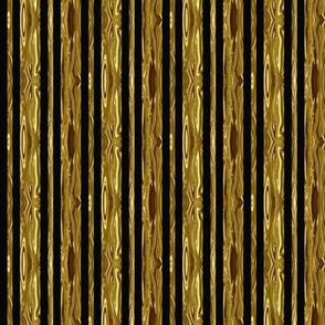 LG - Small Precious Metal Gold and Black Stripes