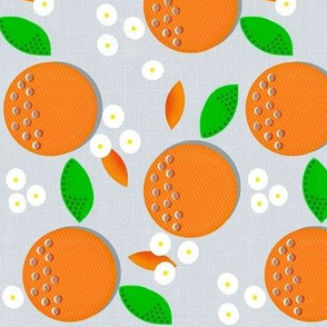 Orange Blossom Grove / Modlish Delish on Grey 