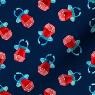 candy ring - red - sweets  (navy)