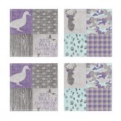 Ducks & Trucks Purple - Wholecloth Cheater Quilt