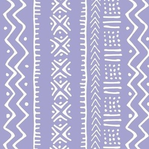 Mud Cloth II // Ivory on Lavender // Small