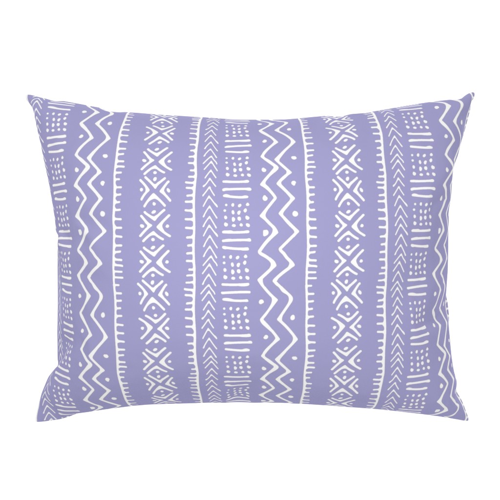 Mud Cloth II // Ivory on Lavender // Large