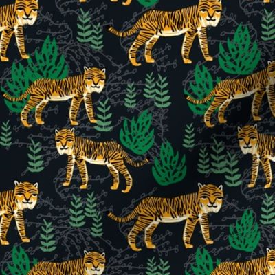 Safari Tiger - Turmeric/Kelly Green by Andrea Lauren