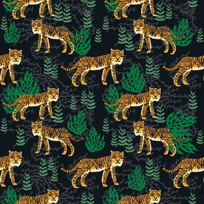 Safari Tiger - Turmeric/Kelly Green by Andrea Lauren