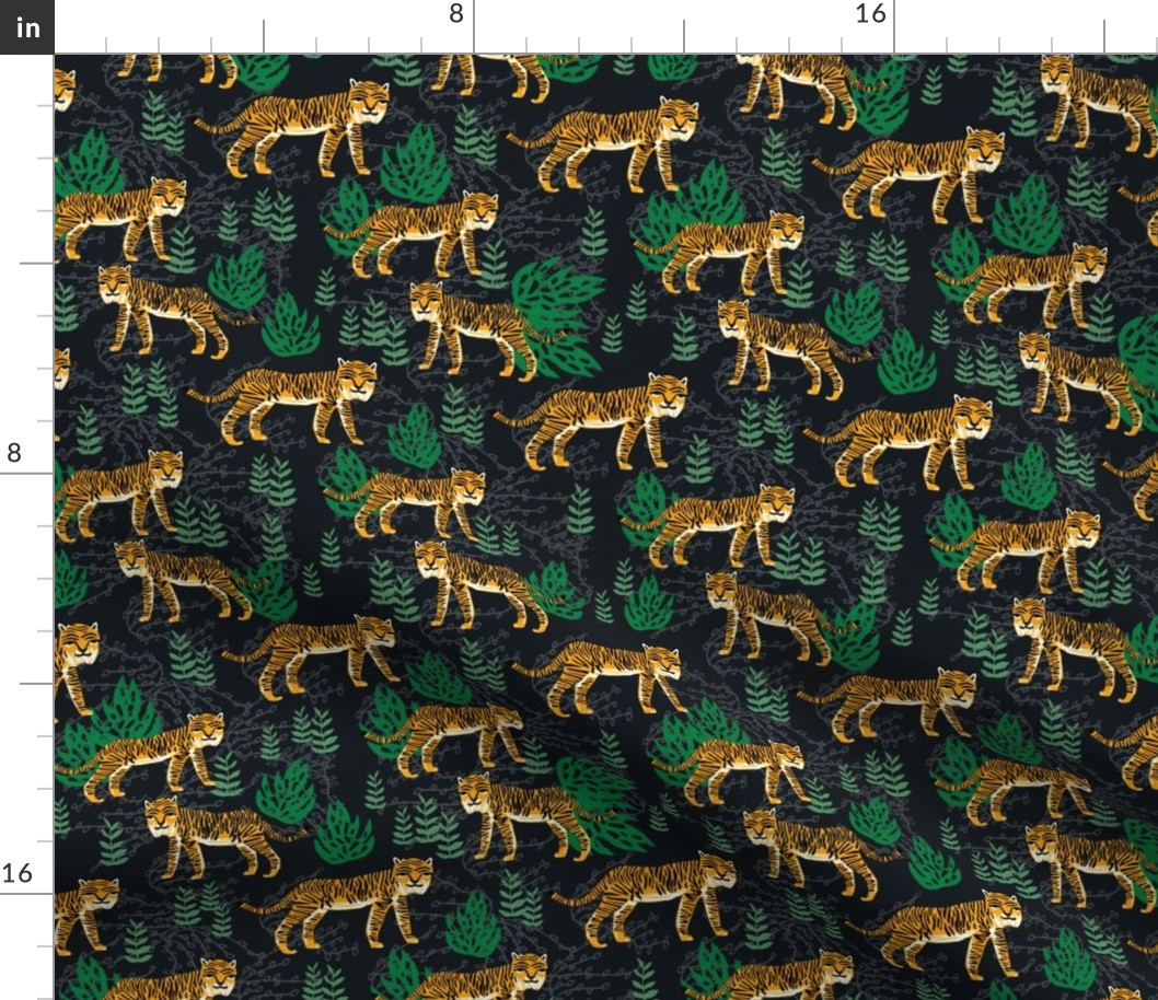 Safari Tiger - Turmeric/Kelly Green by Andrea Lauren