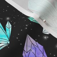Watercolor Crystals - Black by Andrea Lauren