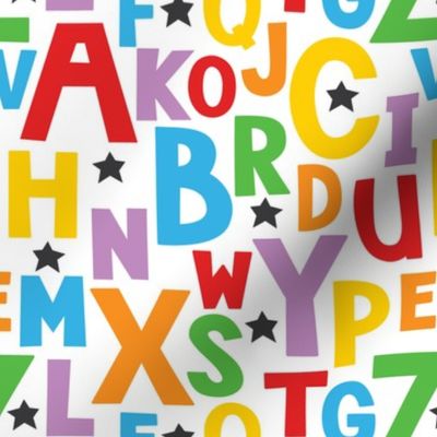 alphabet in bright-colors