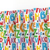 alphabet in bright-colors