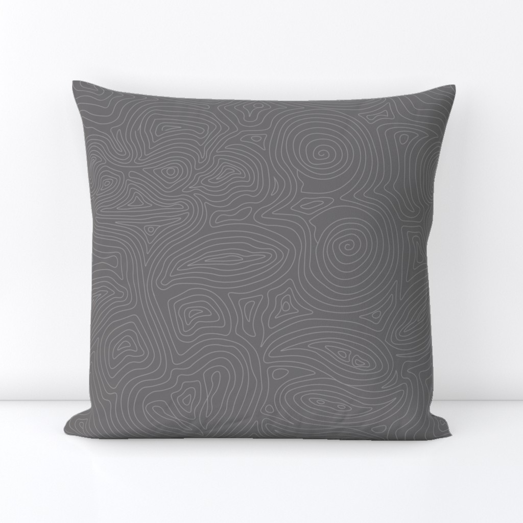 Geology Fossil Lines - Modern Gray