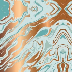 Marble Texture Stone Swirl, Gold, Copper, Mint, Light Green, Green, Agate