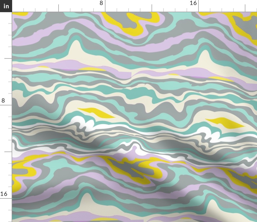 Geology Waves in Cool Clourpalette - medium scale
