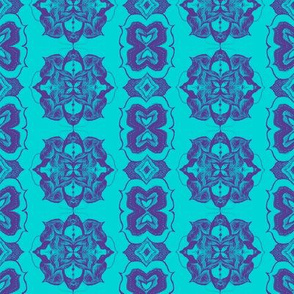 Lotus mandala design _1 Aqua