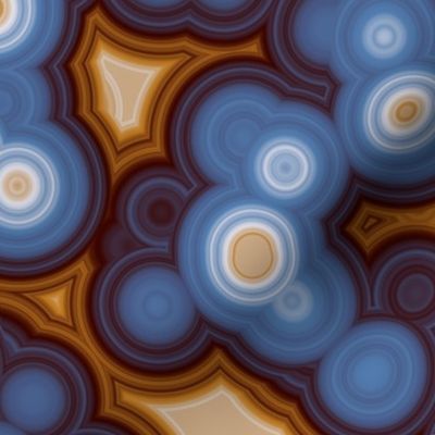 Brown and Blue Agate Pattern 