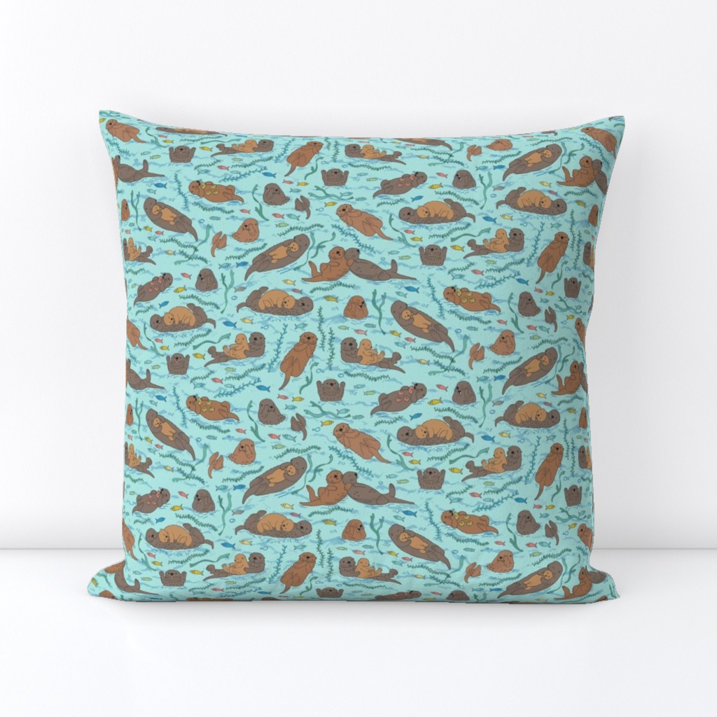 Sea otters on Aqua Sea foam - Medium-Small scale