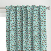 Sea otters on Aqua Sea foam - Medium-Small scale