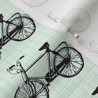 Bikes on Blue Graph Paper