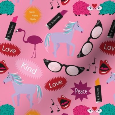 Horse - Wacky Peace Love, Wacky, Hedgehog, Love pink, Lipstick, zany