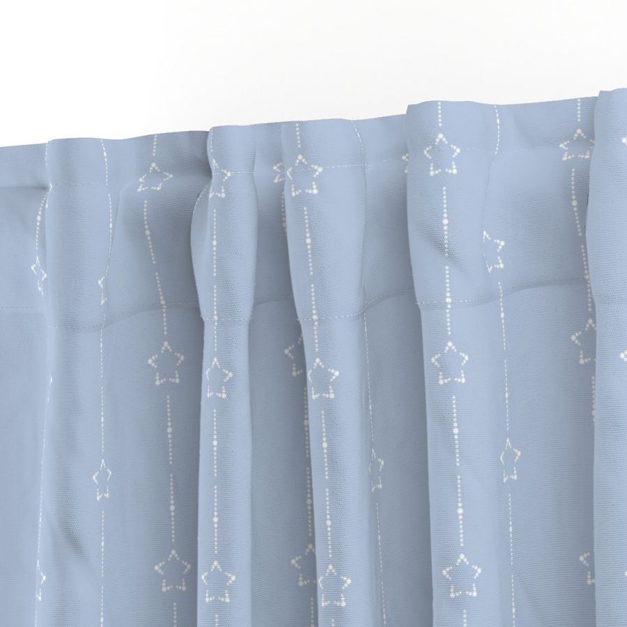 Starry Stripe : White Stars, Chambray Blue 5