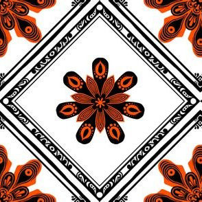 High Contrast Orange Tile 1