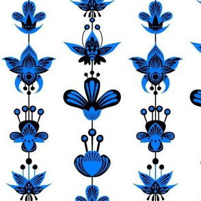 High Contrast Blue Flower Coordinate
