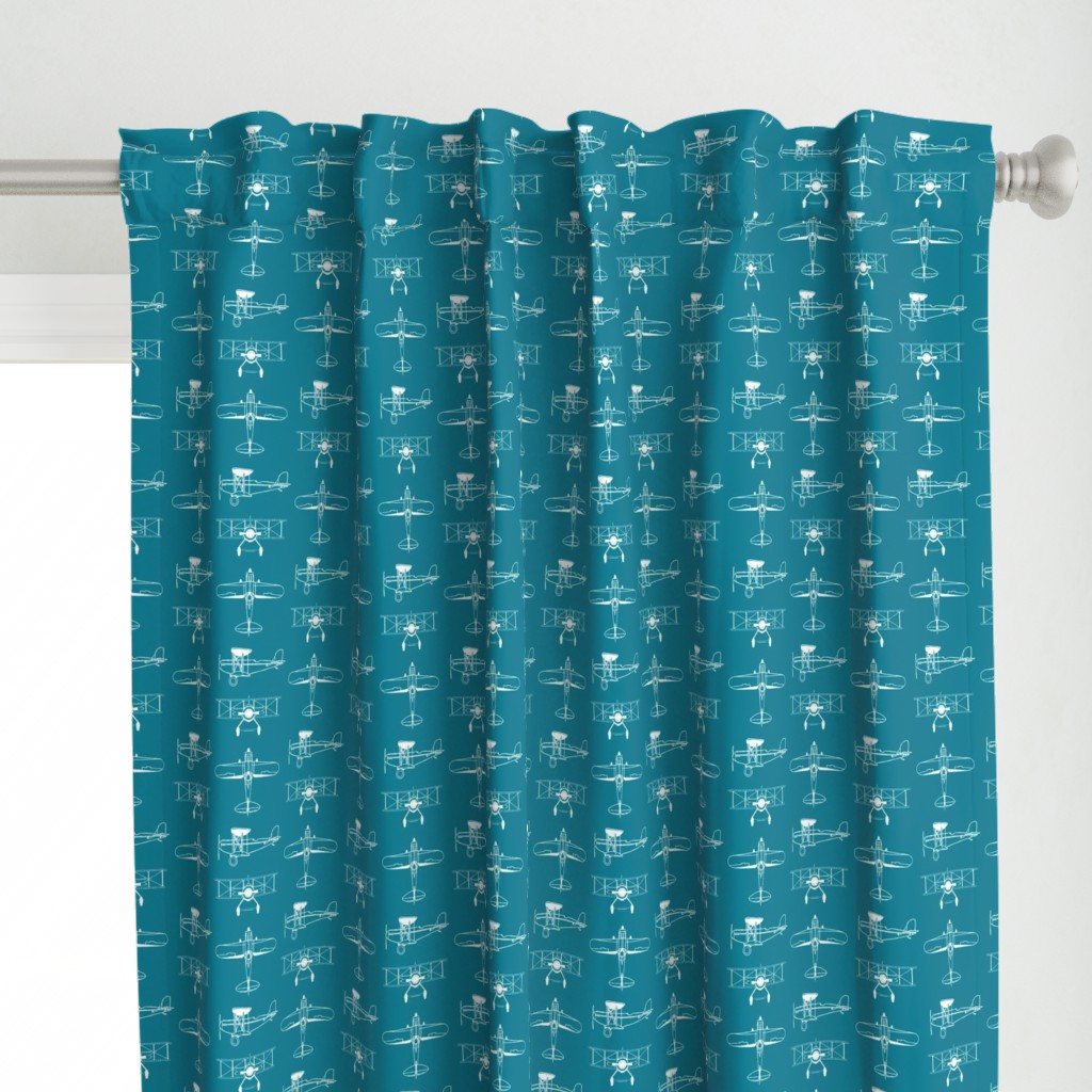 Biplanes on Teal // Small