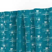 Biplanes on Teal // Small