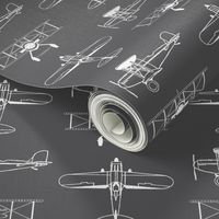 Biplanes on Charcoal // Large