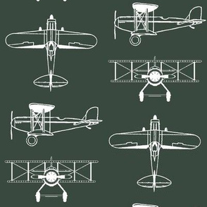 Biplanes on Timber Green // Large