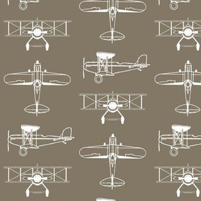 Biplanes on Taupe // Small