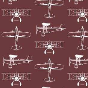 Biplanes on Tosca Red // Small