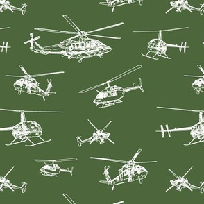 Helicopters on Chalet Green // Small
