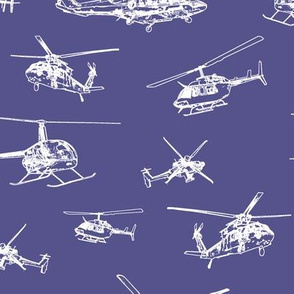 Helicopters on Victoria Violet // Large