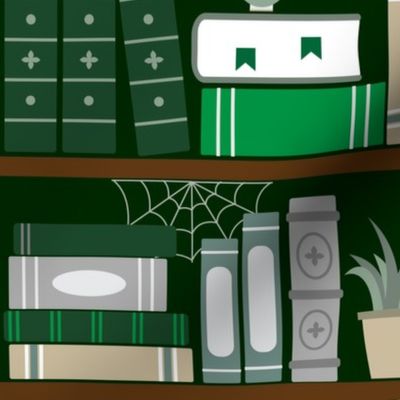 Book Case Pattern Green And Grey