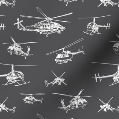 Helicopters on Charcoal // Small