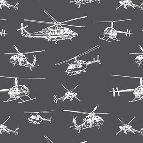 Helicopters on Charcoal // Small