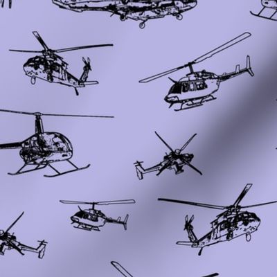 Helicopters on Lavender // Large