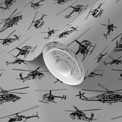 Helicopters on Silver // Small