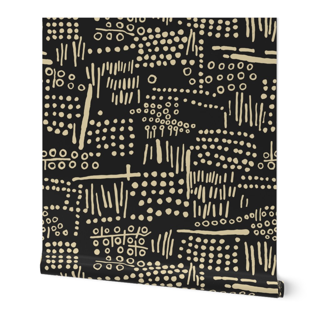 Abstract Tribal (Black and Taupe)