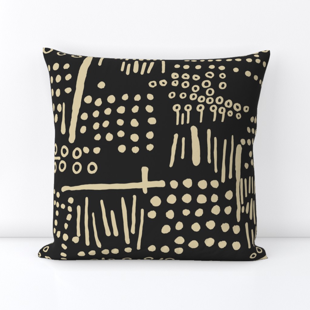 Abstract Tribal (Black and Taupe)