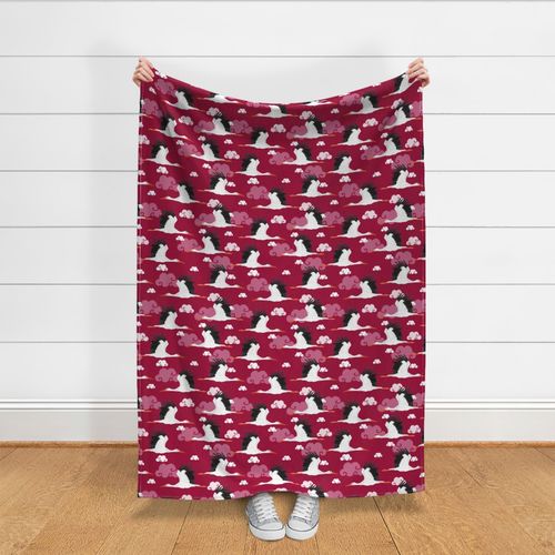 Stork Pattern Red