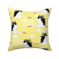 Stork Pattern Yellow