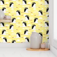 Stork Pattern Yellow