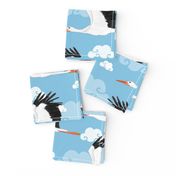 Stork Pattern Blue