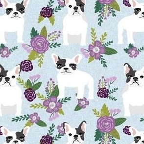 french bulldog black and white coat pet quilt c dog collection floral